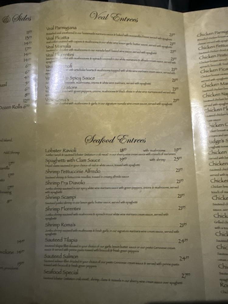 Roma's Restaurant Menu image 4